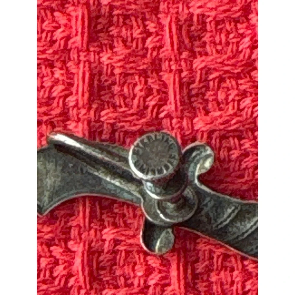 Vintage Sterling silver pirate sword earrings 1